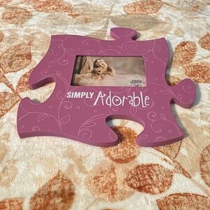 Purple Puzzle Piece Photo Frame